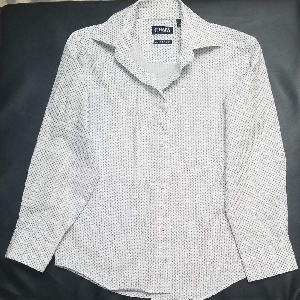 Chaps Boys Dress Shirt Size 8 Button Down